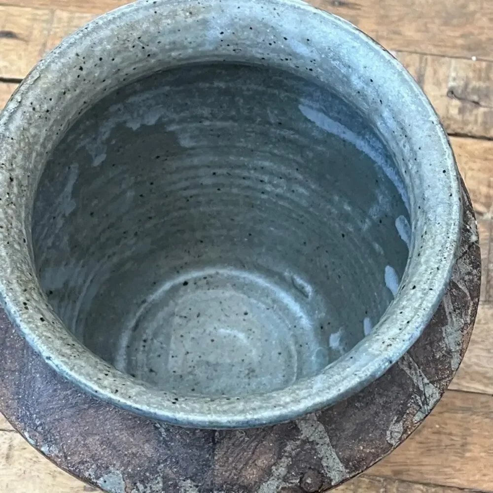 Vintage Handmade Pottery Stoneware Vase 8.5